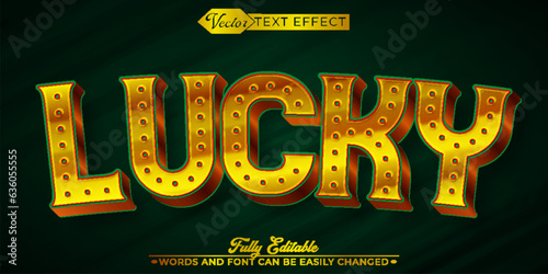 Casino Golden Lucky Editable Text Effect Template