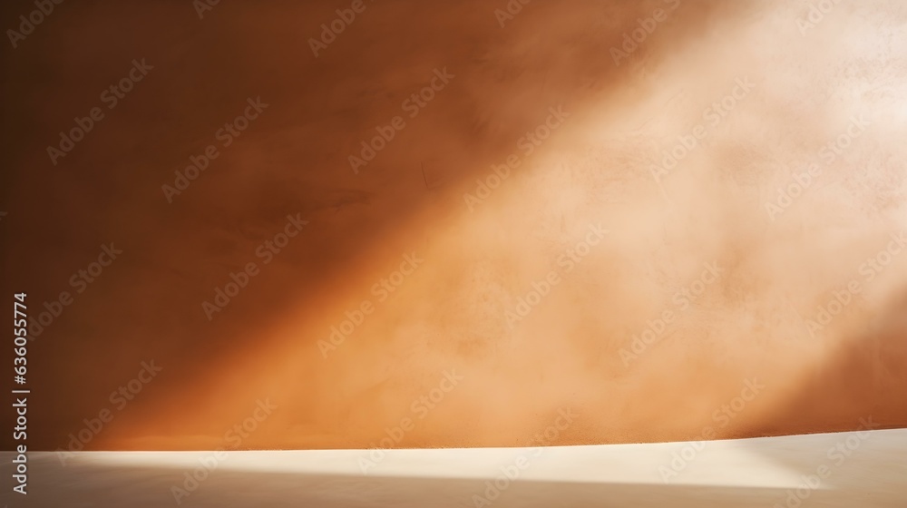 Empty Room in dark brown Colors with Shadows on the Wall. Elegant Studio Background for Product Presentation.
Empty Room in dark brown Colors with Shadows on the Wall. Elegant Studio Background for Product Presentation.