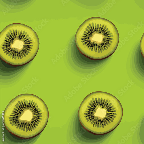 Seamless Colorful kiwi Pattern. Seamless pattern of kiwi in colorful style. Add color to your digital project with our pattern!