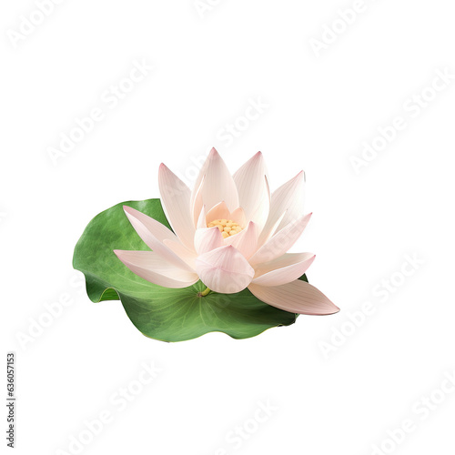 A single water lily leaf in solitude