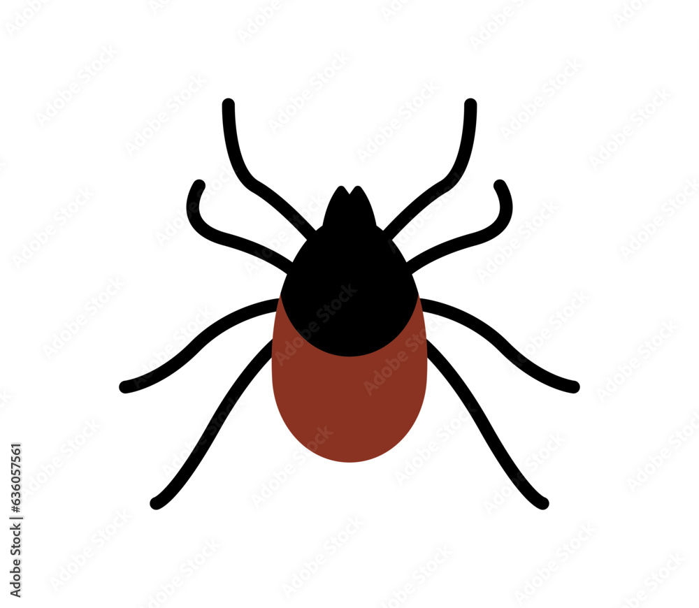 Vector tick bug icon. Simple tick insect illustration. Vector tick bug icon. Simple tick insect illustration.