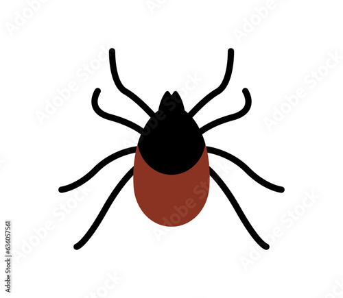 Vector tick bug icon. Simple tick insect illustration.