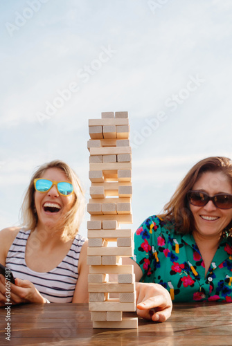 Playing Board Games with Friends  photo