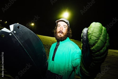 Portrait of a breathless skier
