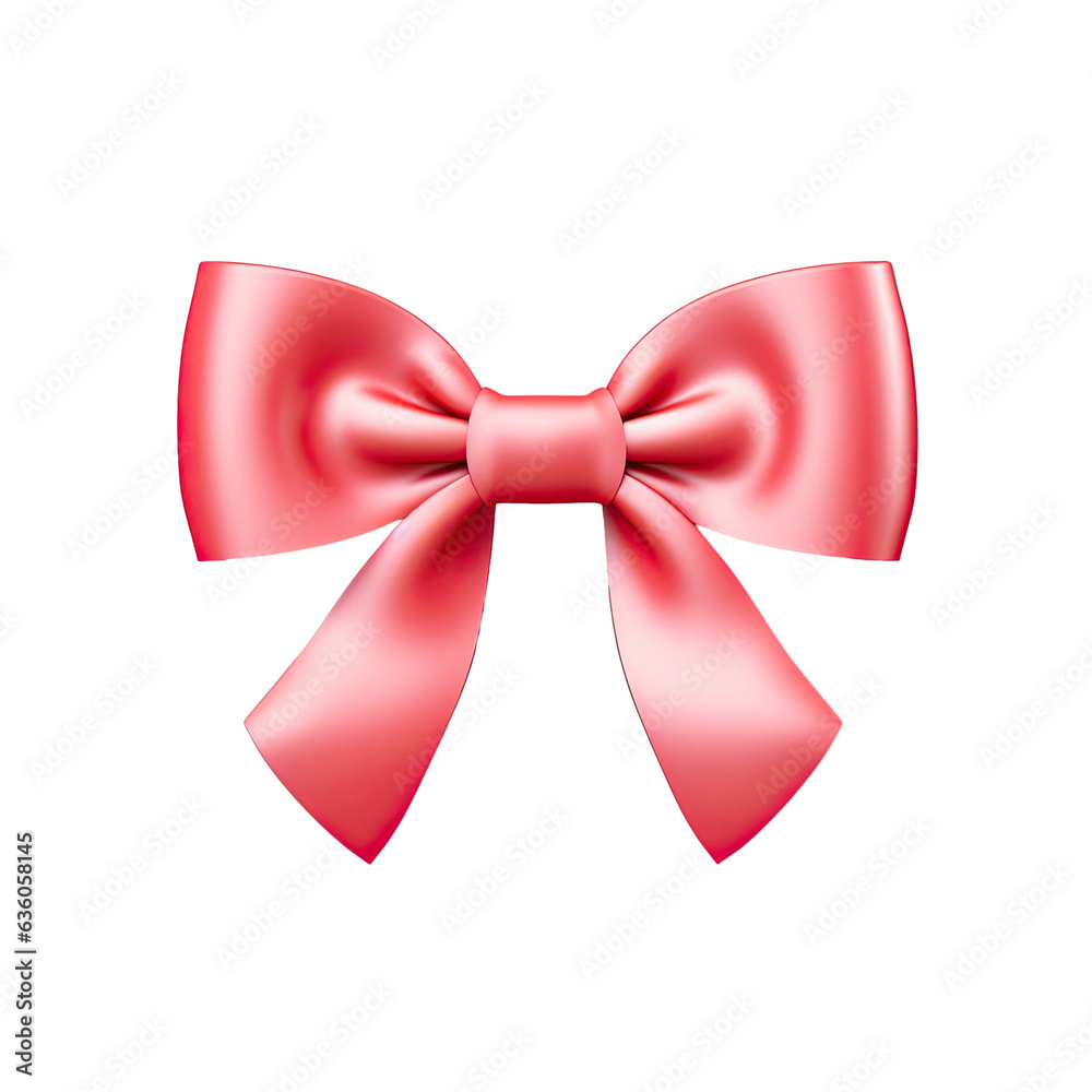 Red ribbon on transparent background for special occasions created using ing