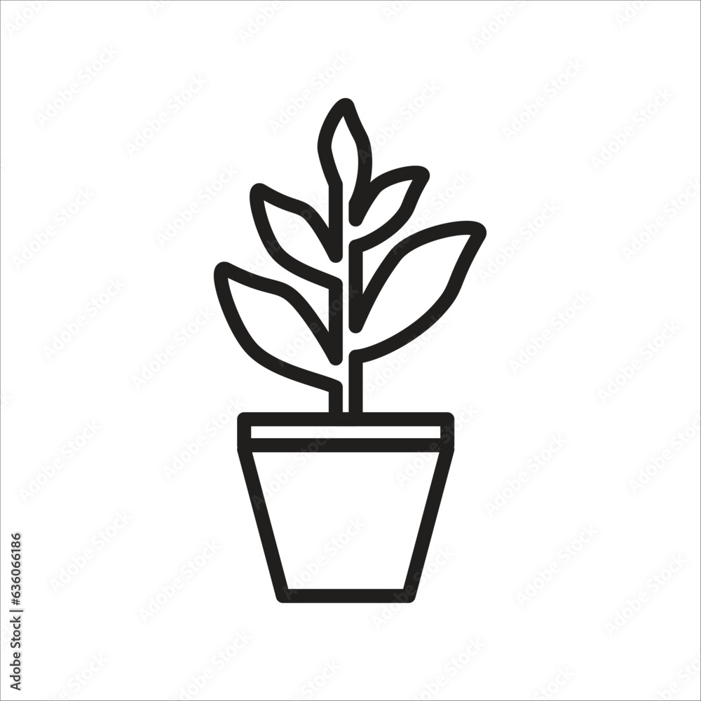pot line vector icon template pot line vector icon template