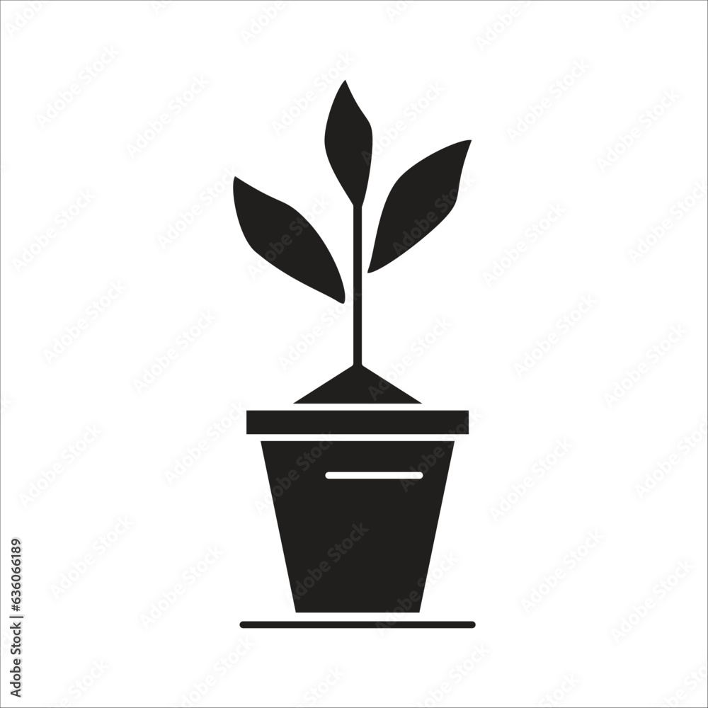 pot line vector icon template pot line vector icon template