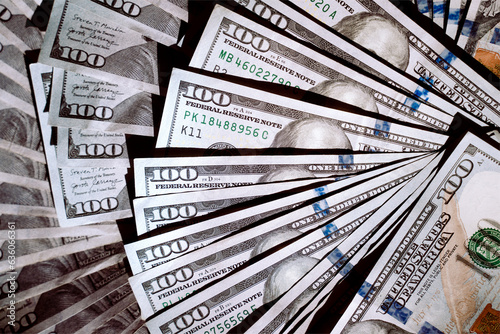 Spread of $100 Bills 