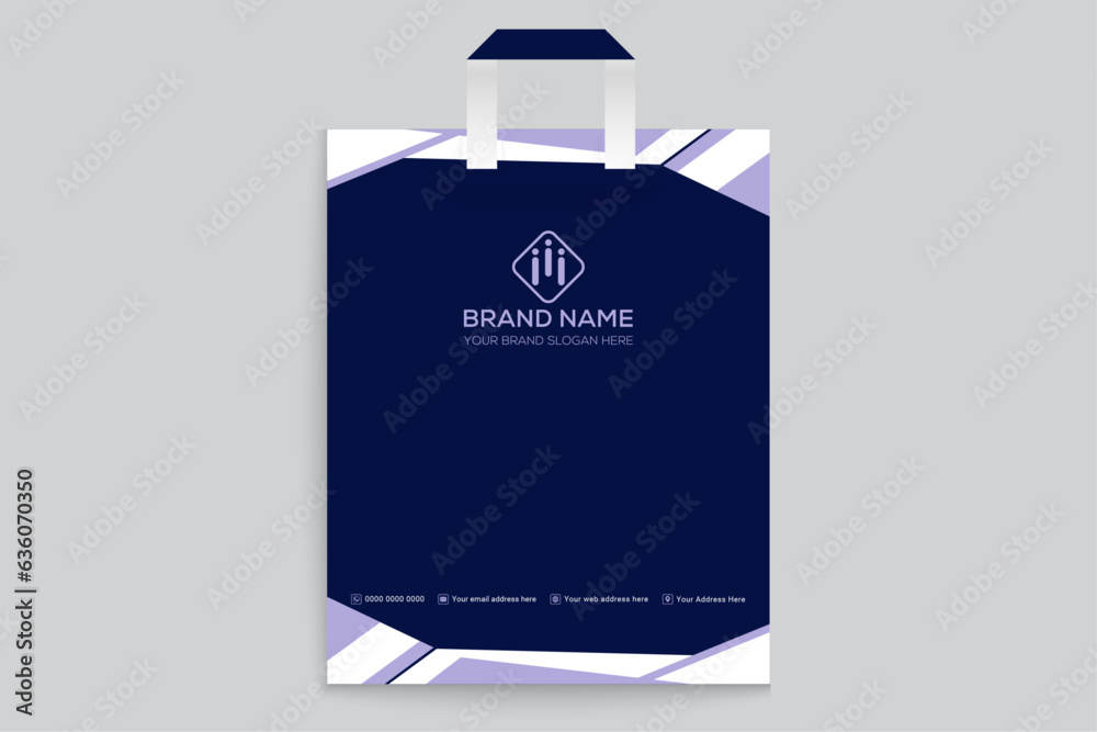 Elegant minimal shopping bag template Elegant minimal shopping bag template