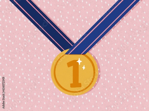 Winner. First place award gold medal