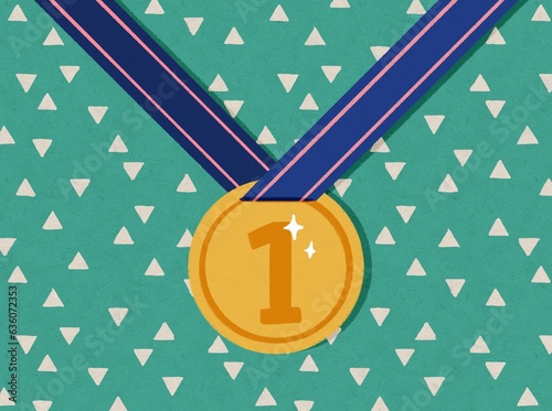 Winner. First place award gold medal