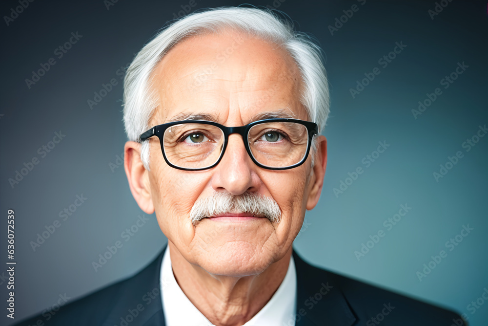 Senior scientist standing in front of chalkboard. Success, intelligence, learning concept. Senior scientist standing in front of chalkboard. Success, intelligence, learning concept.