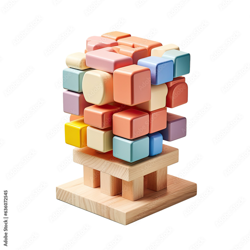 Fototapeta premium Wooden puzzles to enhance cognitive abilities