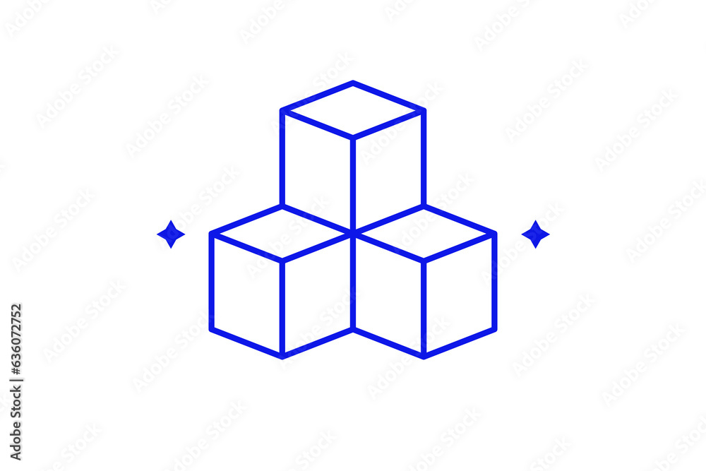 Isolated box illustration in flat style design. Vector illustration in trend blue color.
Isolated box illustration in flat style design. Vector illustration in trend blue color.