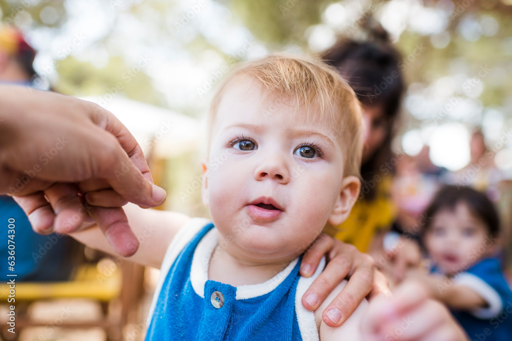 Unstoppable cute baby walking towards camera Unstoppable cute baby walking towards camera
