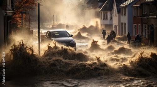 Hurricane thunder storm in nord germany