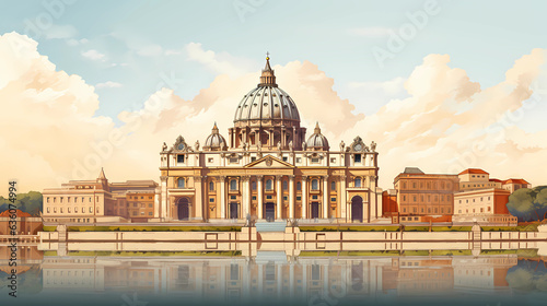 Illustration of the Vatican City