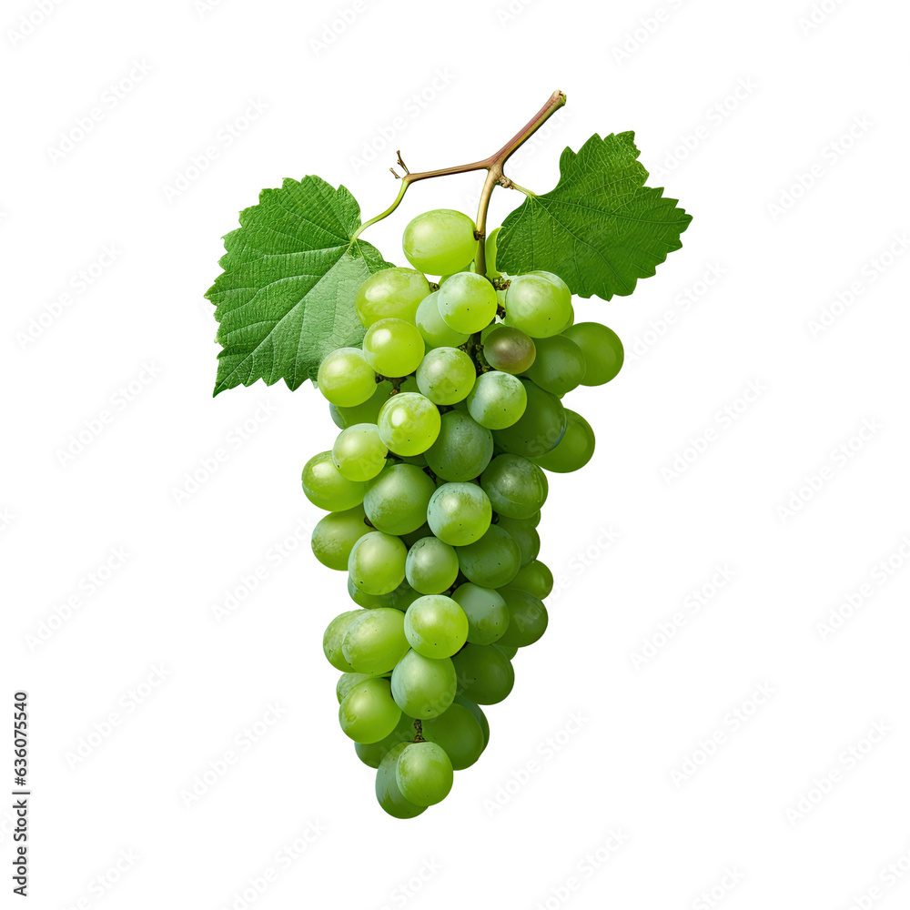 transparent background with green grape