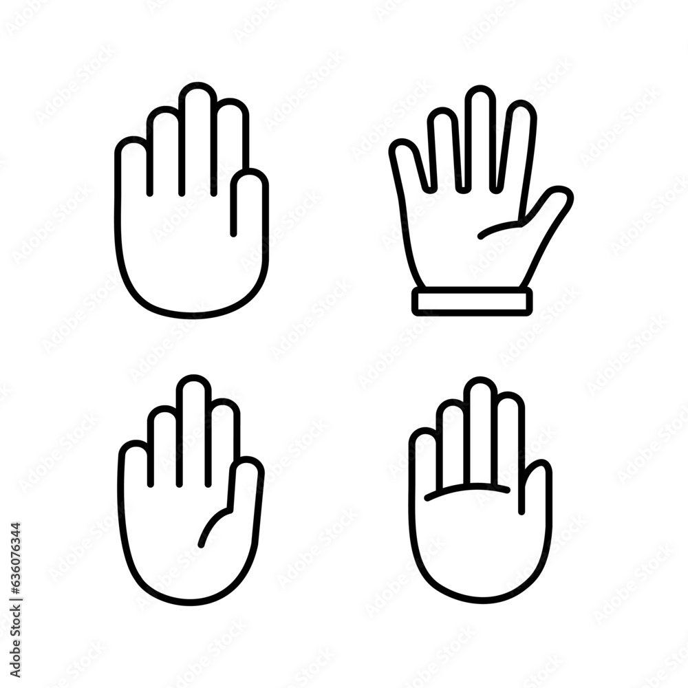 Hand icon vector. hand symbols. palm Hand icon vector. hand symbols. palm