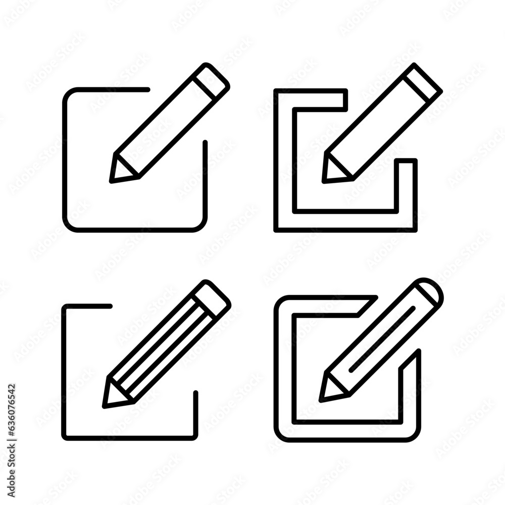 Edit icon vector. edit document sign and symbol. pencil Edit icon vector. edit document sign and symbol. pencil