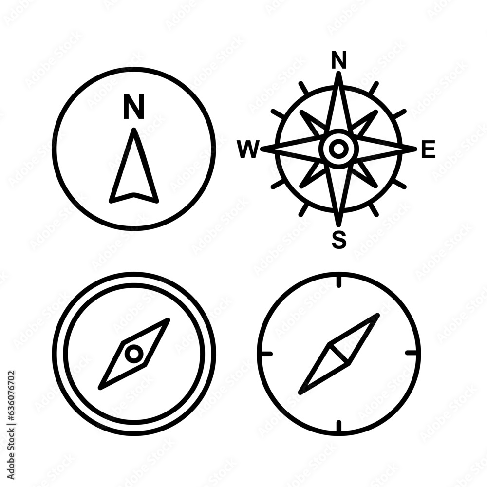 Compass icon vector. navigation icon Compass icon vector. navigation icon
