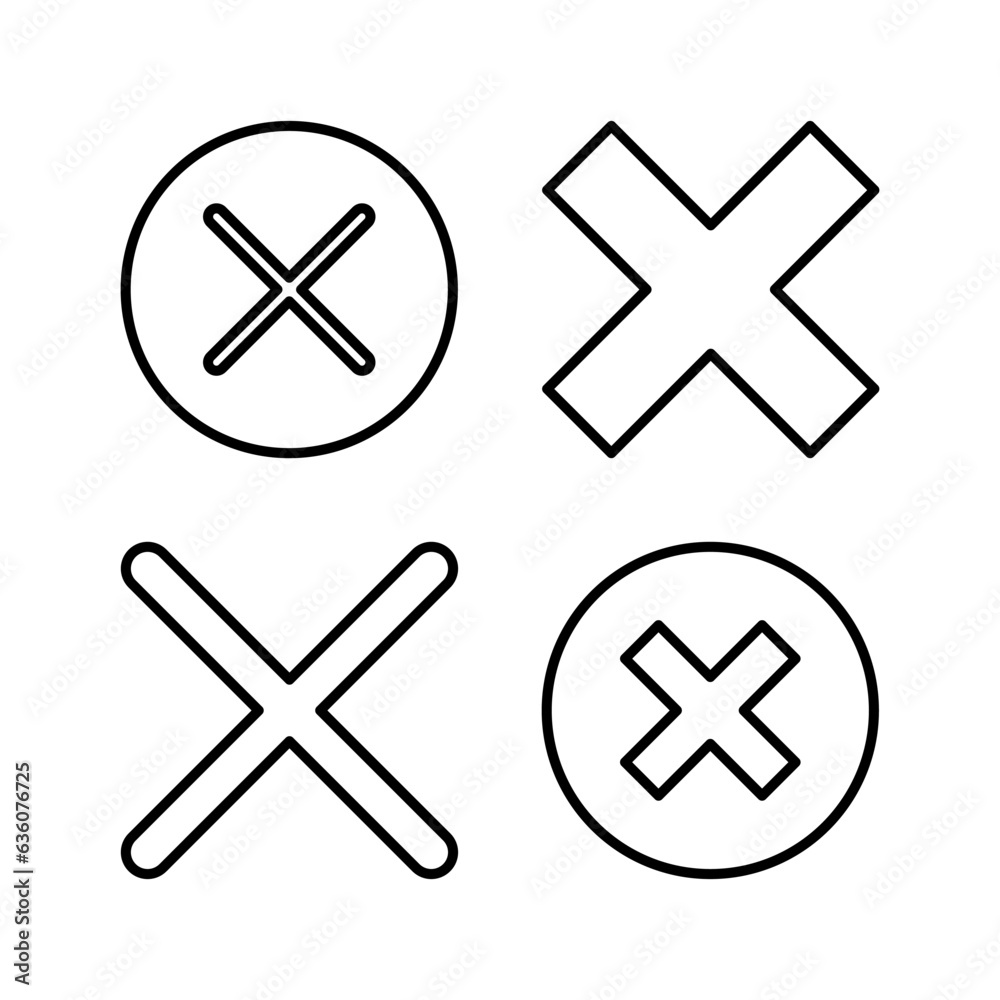 Obraz premium Close vector icon. Delete icon. remove, cancel, exit symbol.