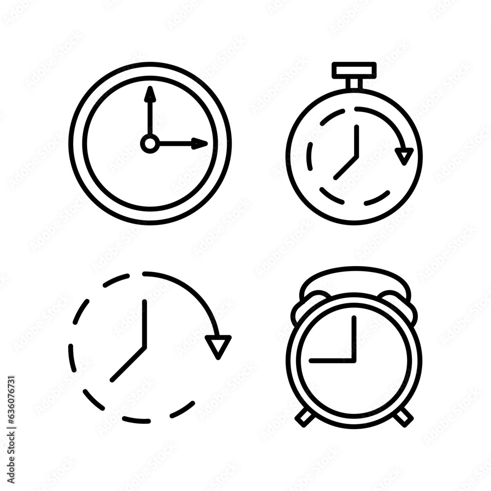 Fototapeta premium Clock icon. Time icon vector. Clock icon in trendy flat style isolated