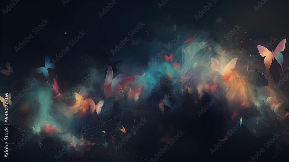 dark abstract butterfly background