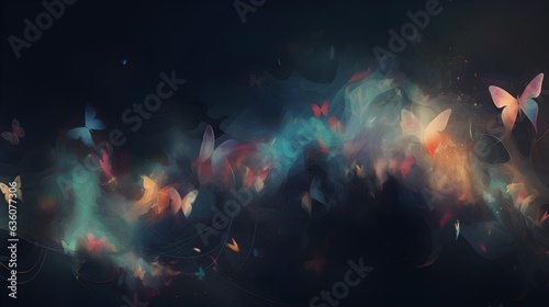 dark abstract butterfly background © LV