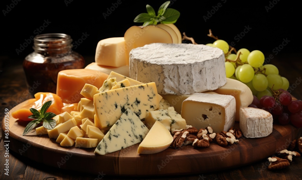 Delicious pieces of cheese