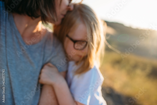Close up of Mother and Young daugter