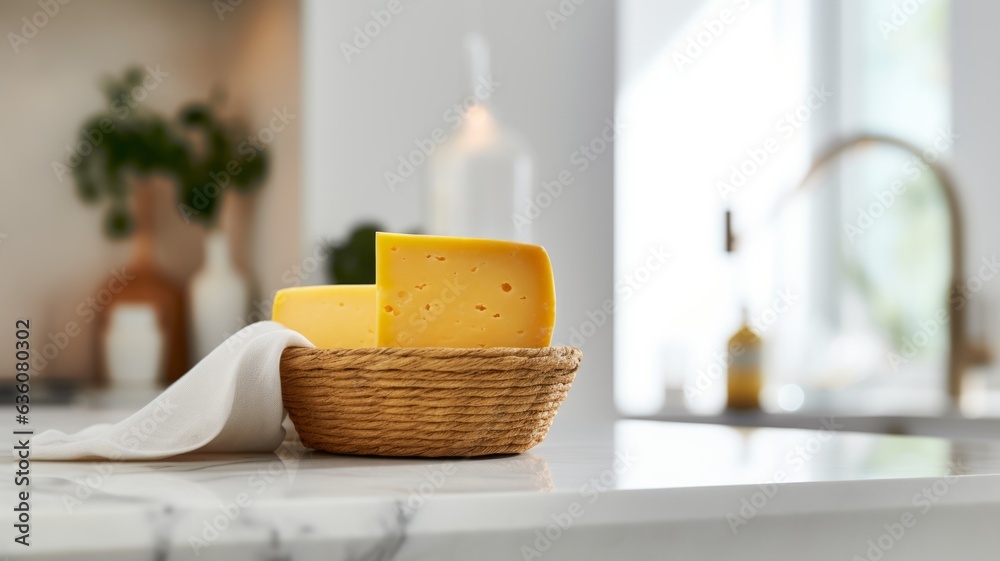Delicious Gouda Cheese Photorealistic Horizontal Illustration. Creamy Milk Product. Ai Generated bright Illustration with Gourmet Tasty Gouda Cheese. Delicious Gouda Cheese Photorealistic Horizontal Illustration. Creamy Milk Product. Ai Generated bright Illustration with Gourmet Tasty Gouda Cheese.