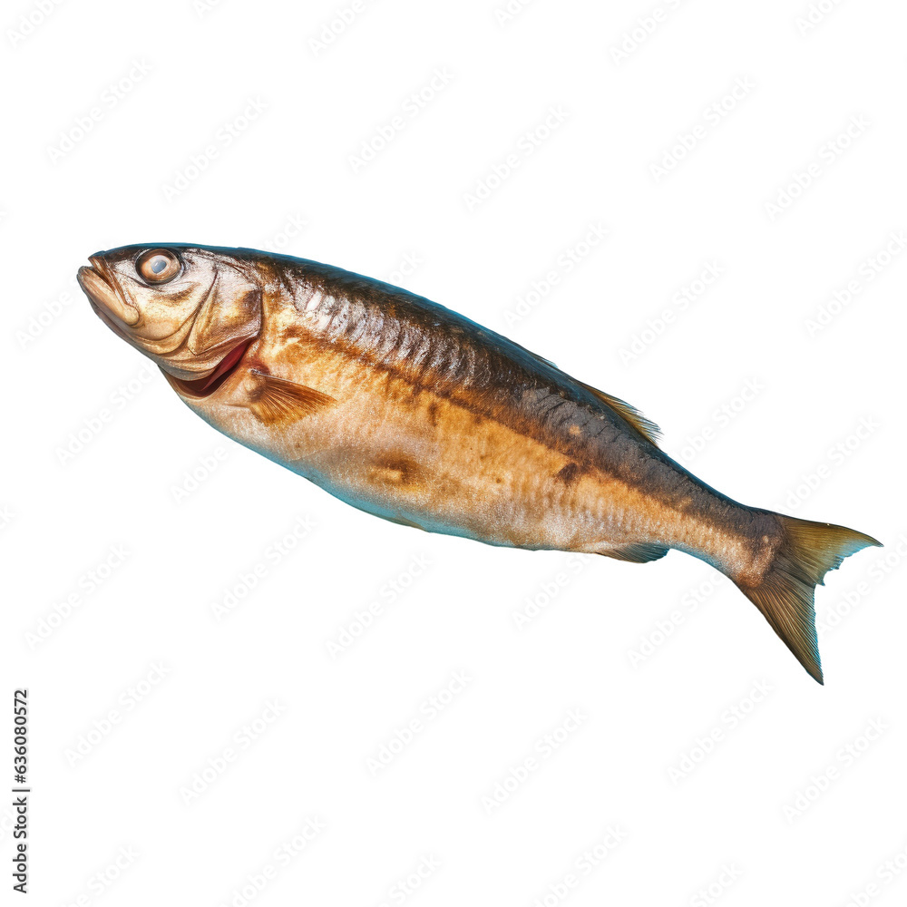 Fried Mackerel on transparent background Fried Mackerel on transparent background