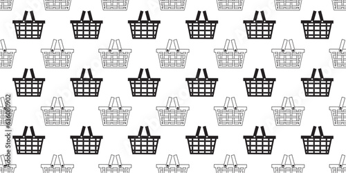 black white shopping bag seamless pattern