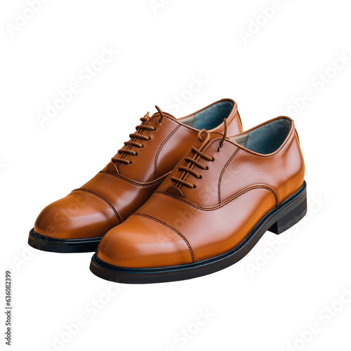 Office leather shoes transparent background