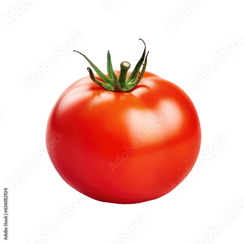 Close up image of a ripe red tomato