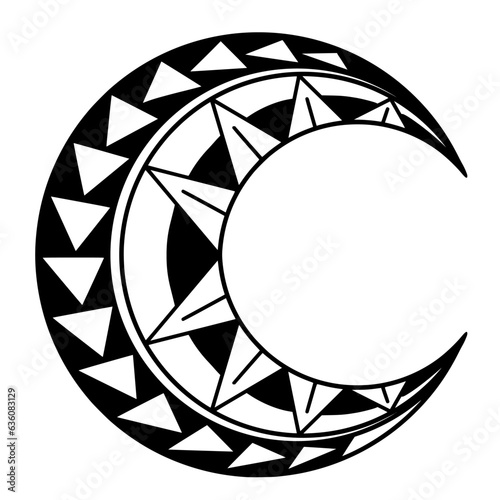 Polynesian circle tattoo design.  Aboriginal samoan. Vector illustration eps10.