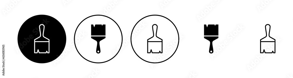 Paint icon set. paint brush icon vector. paint roller icon vector Paint icon set. paint brush icon vector. paint roller icon vector