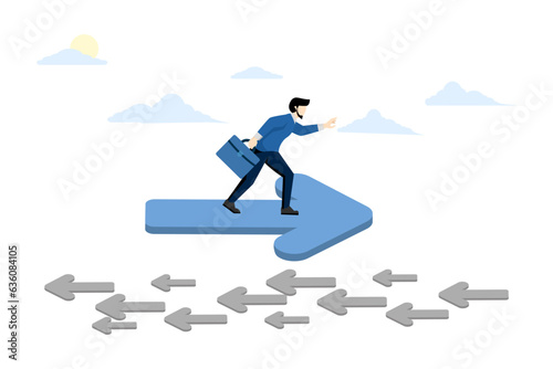 Opposite to investing, different in going against the grain, going against the grain, daring to be different, entrepreneurs are riding arrows in a different direction or other people or the mainstream