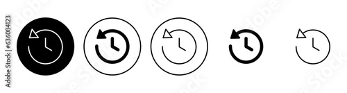 History icon set. recent event history
