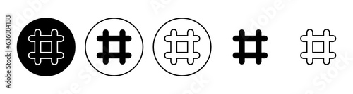 Hashtag icon set. hashtag symbol