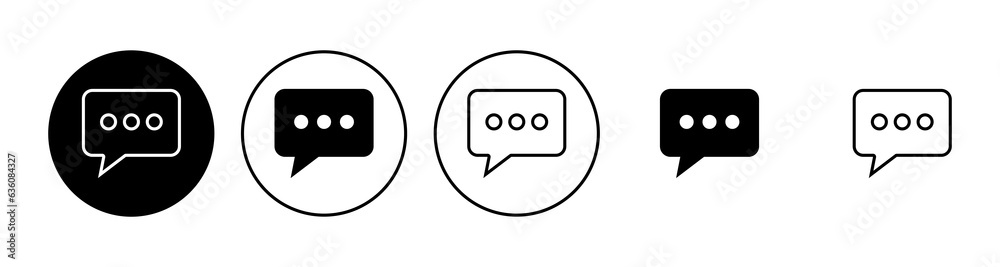 Chat icon set. speech bubble icon. comment icon vector. message. contact us Chat icon set. speech bubble icon. comment icon vector. message. contact us