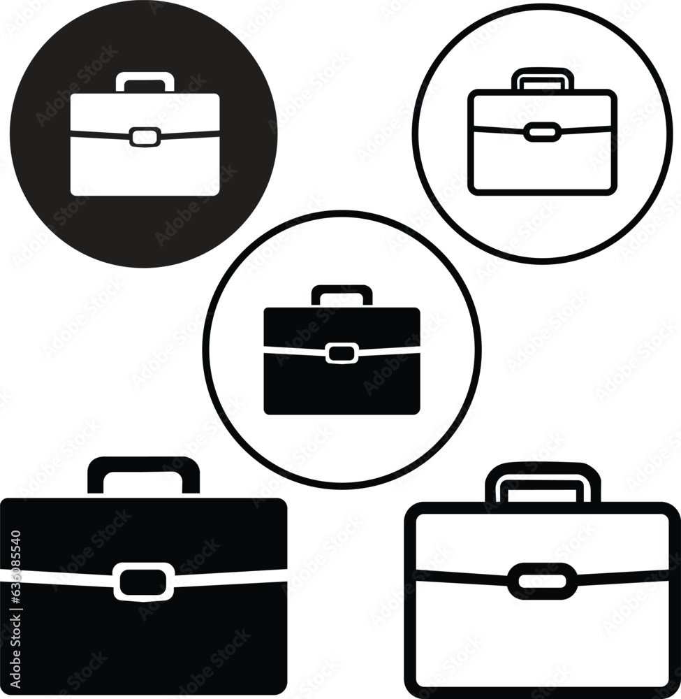 set of Briefcase icon. Bag, portfolio symbol collection. Flat sign isolated on white background. Simple icon for graphic and web design. Bag, business, office, work icon. set of Briefcase icon. Bag, portfolio symbol collection. Flat sign isolated on white background. Simple icon for graphic and web design. Bag, business, office, work icon.
