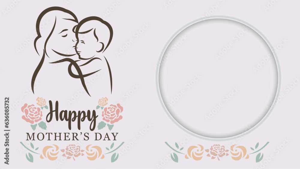 Fototapeta premium happy mother day banner design with product space vector file
