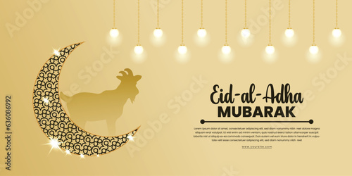 eid al adha wishing banner design vector file
