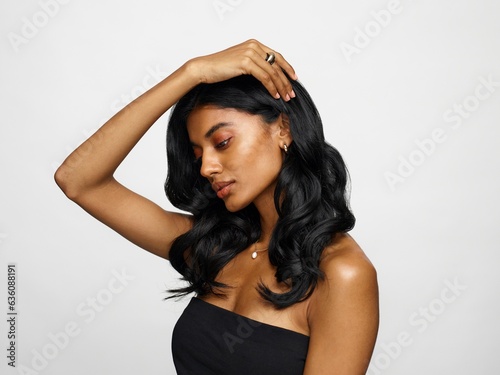 Model wearing tasteful jewelry