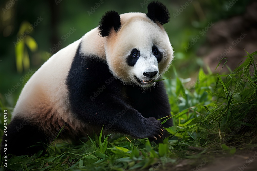 giant panda bear made by midjeorney