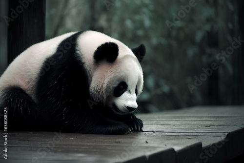 giant panda bear made by midjeorney