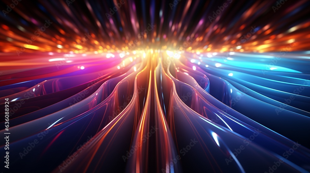 Obraz premium abstract background with colorful spectrum. Bright neon rays and glowing lines.