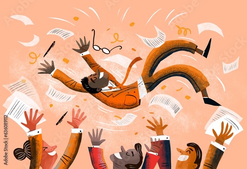 career achievement concept illustration